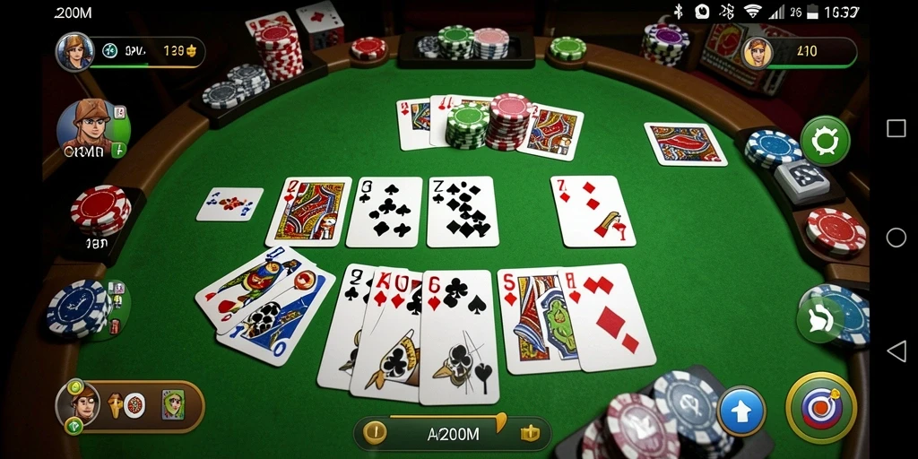 Screenshot gameplay Gaple seru dalam A200M yang menarik.