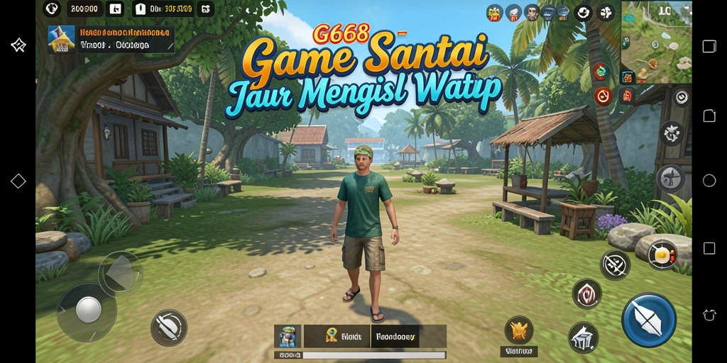Screenshot G668 menampilkan gameplay santai dan karakter lucu.