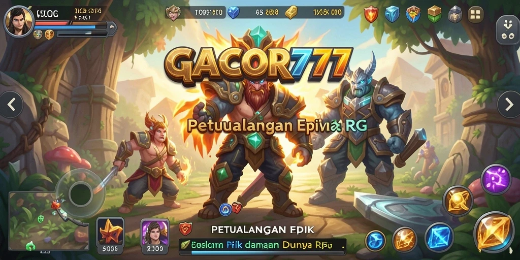 Tampilan gameplay GACOR777 yang menarik dengan aksi petualangan RPG.