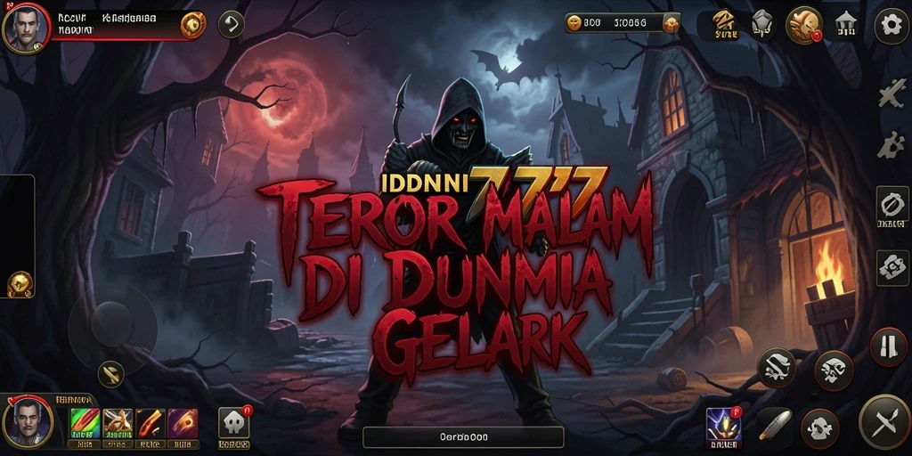 Tangkapan layar utama IDN777 menampilkan suasana horror yang mencekam.