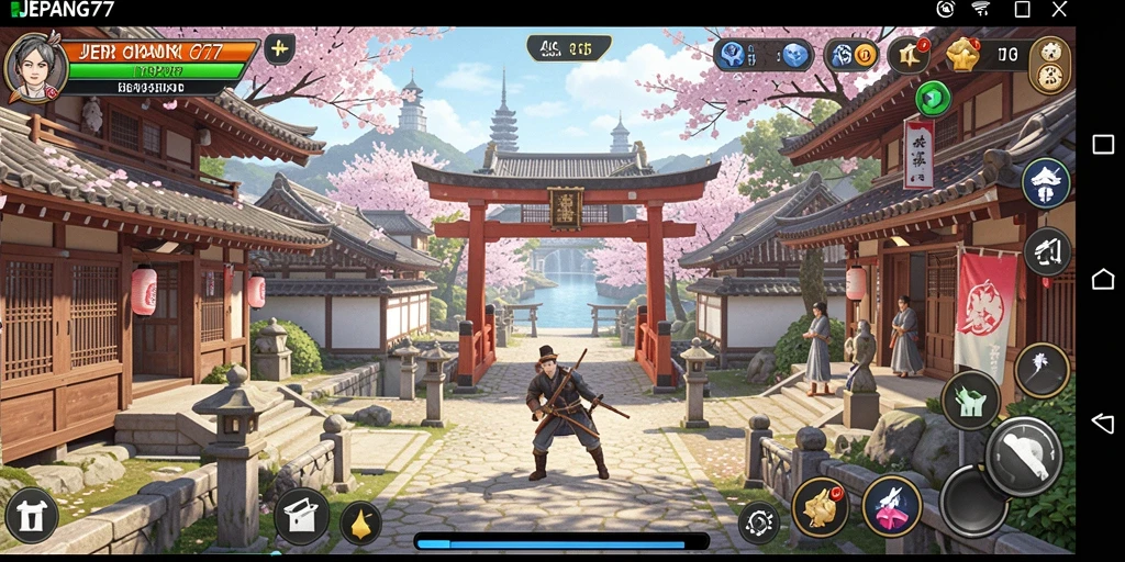 Tampilan menawan dari gameplay strategi JEPANG77.