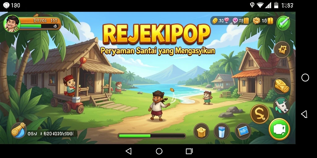 Tampilan gameplay <strong>REJEKIPOP</strong> yang penuh warna dan menyenangkan.