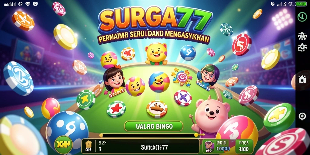 Screenshot gameplay SURGA77 dengan visual Bingo yang menarik.
