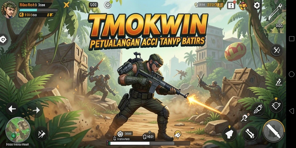 Gameplay seru dengan aksi mendebarkan dalam TMOKWIN.