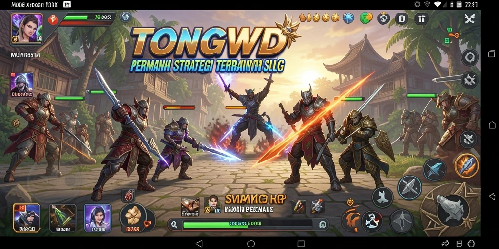 Tampilan gameplay TONGWD dengan pertempuran epik dan strategi mendalam.