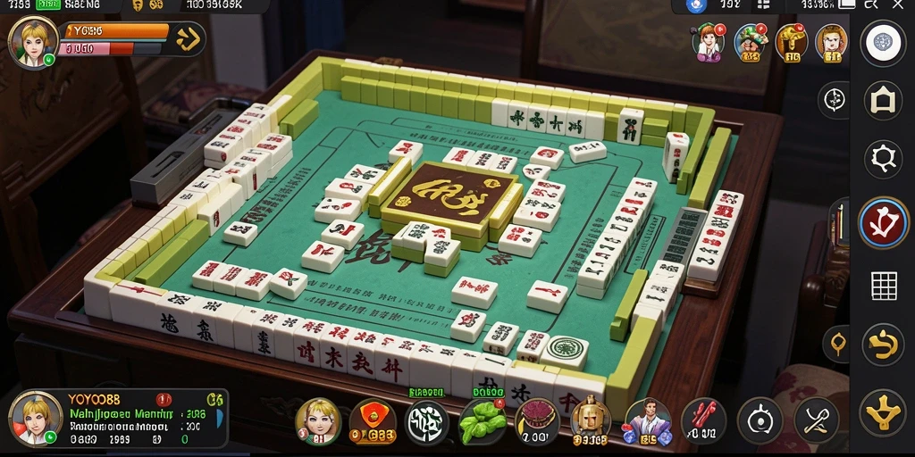 Screenshot menunjukkan pengalaman gameplay Mahjong yang mendebarkan.